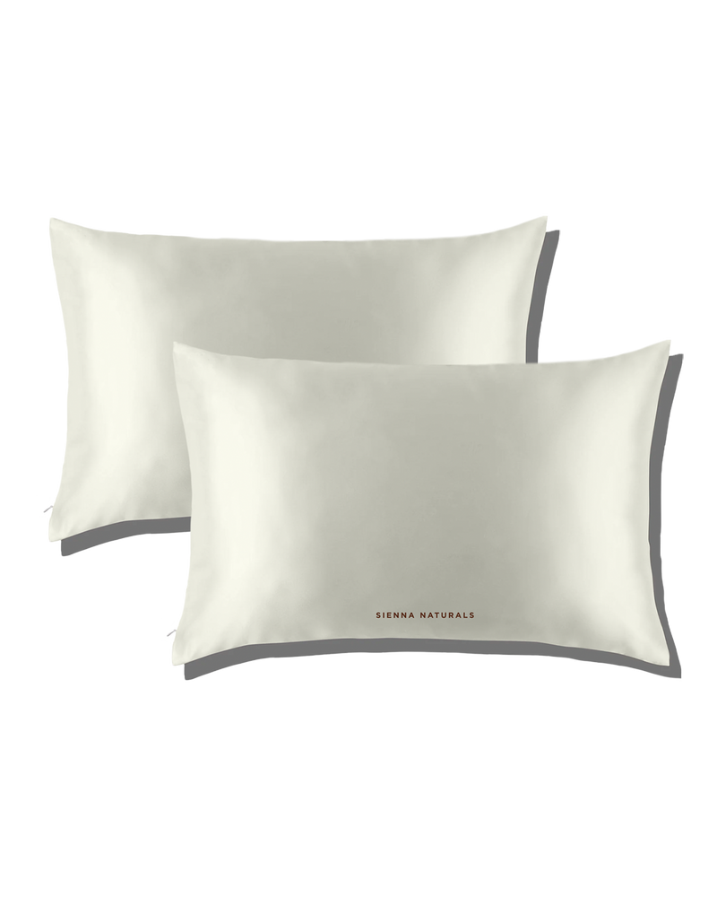 Sienna Naturals silk pillow case (2 pack) in ivory.